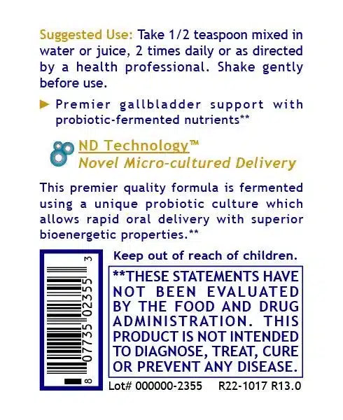 Premier Research Labs Premier Fermented Gallbladder-ND™ image 2