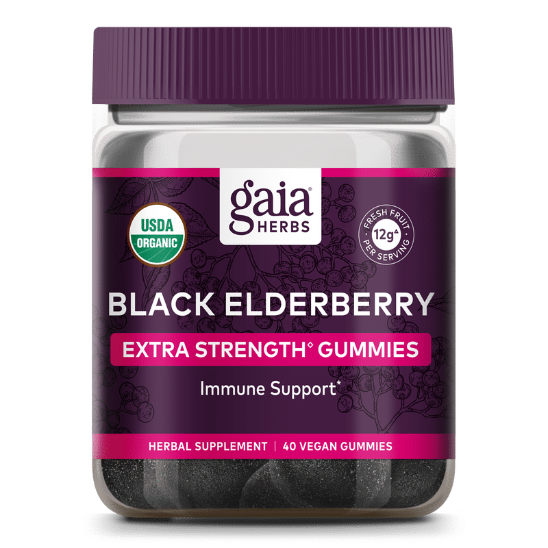 Gaia Herbs Black Elderberry Extra Strength Gummies image 0