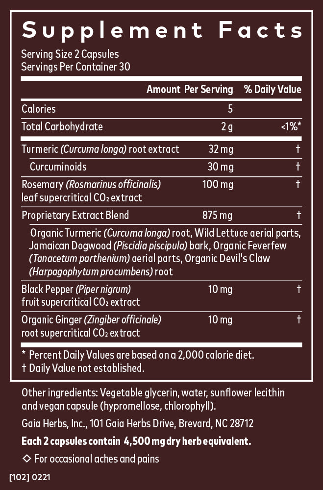 Gaia Herbs Turmeric Supreme® Pain - 60 ct image 1