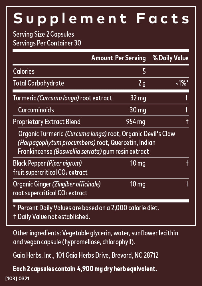 Gaia Herbs Turmeric Supreme® Joint - 60 ct image 1