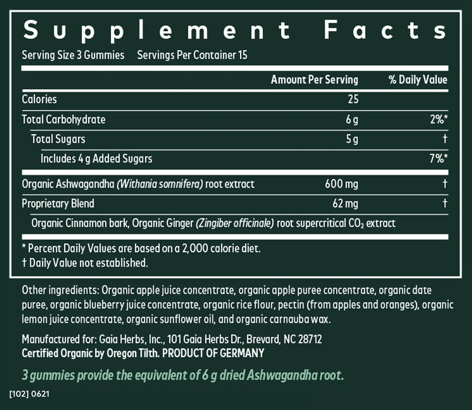 Gaia Herbs Ashwagandha Gummies - 45 Count image 1