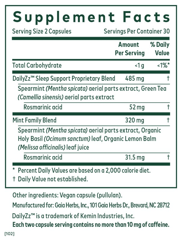 Gaia Herbs Pro Somni-Mint Rosmarinic Complex image 1