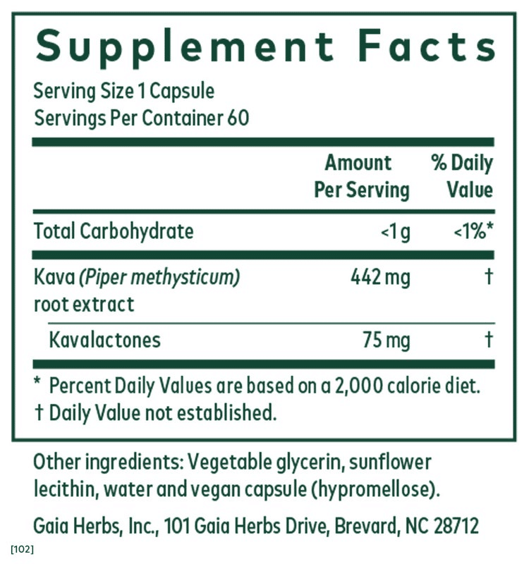 Gaia Herbs Pro Kava 75 image 1