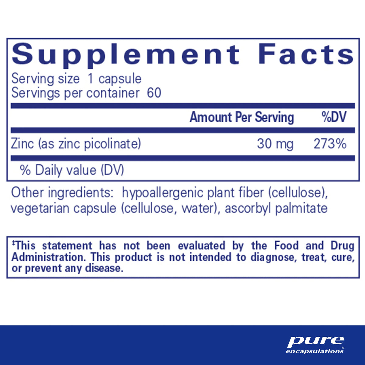 Pure Encapsulations Zinc 30 image 1