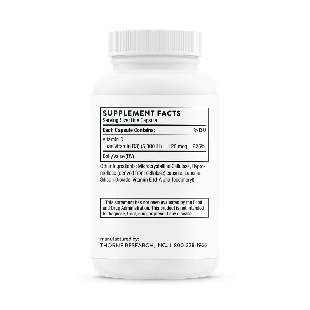 Thorne Vitamin D-5,000 - NSF Certified for Sport image 4
