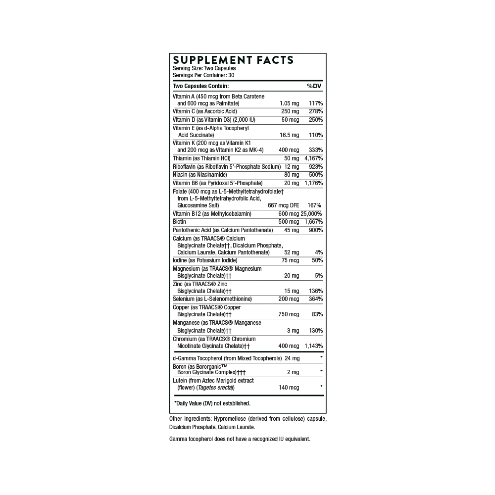 Thorne Basic Nutrients 2/Day - NSF Certified image 3
