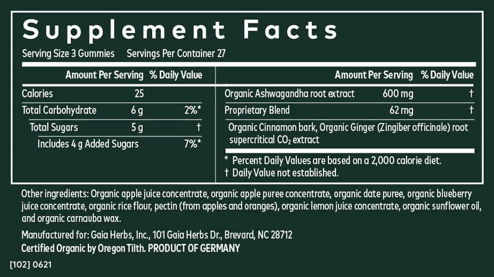 Gaia Herbs Ashwagandha Gummies - 81 Count image 1