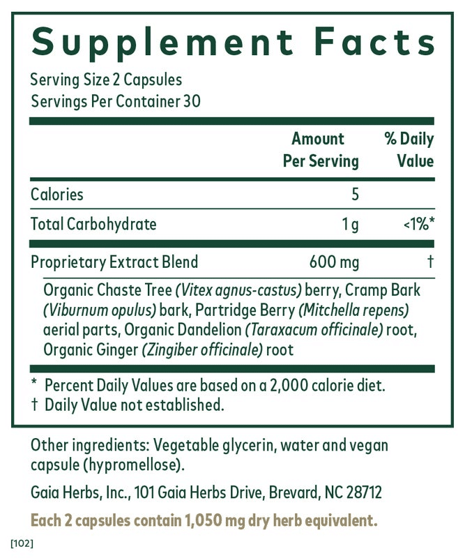 Gaia Herbs Pro Vitex Reproductive Formula image 1