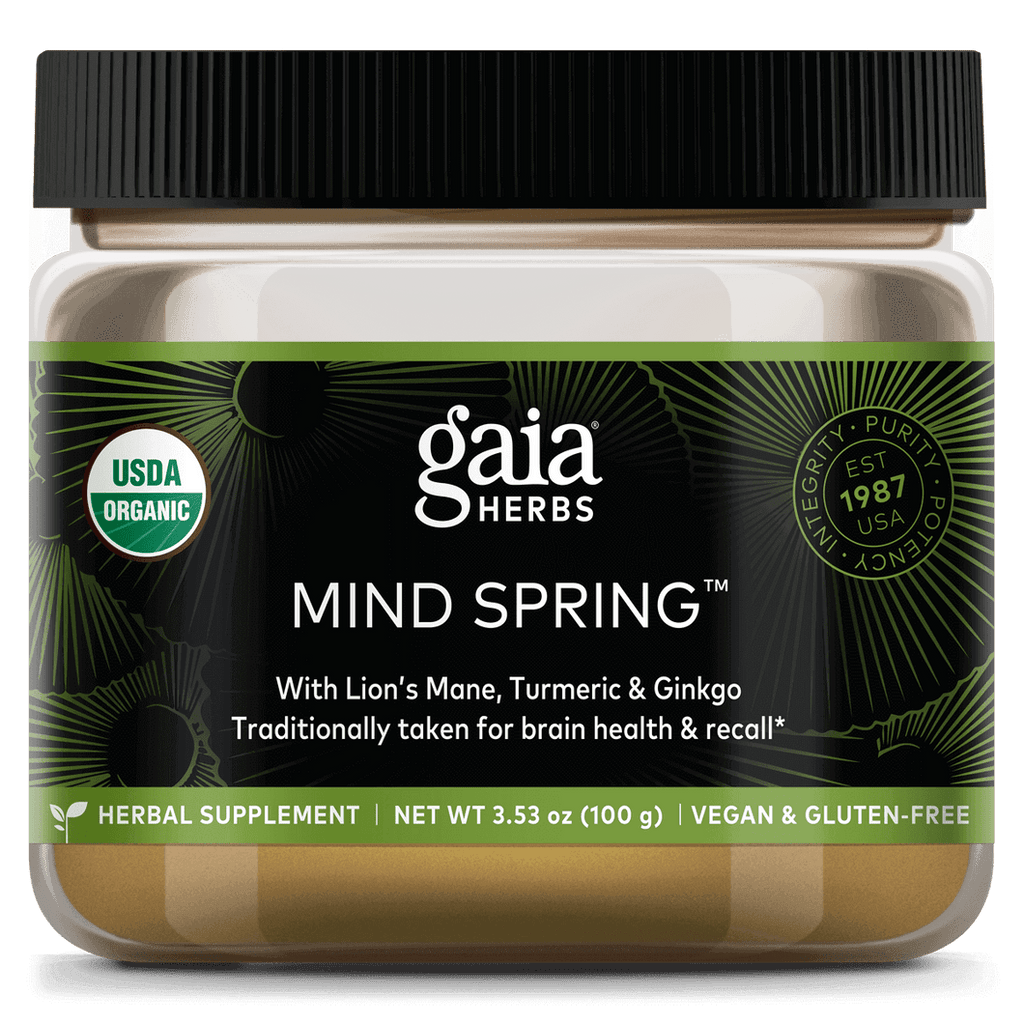 Gaia Herbs Lion's Mane &amp; Turmeric (formerly Mind Spring) - 3.5 oz